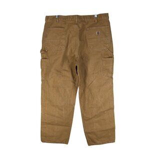Carhartt Mens 40x32 Duck Durable Canvas Brown Utility Chore Work Pants Carpenter